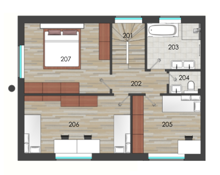 Rodinn� domy �erven� Hr�dek