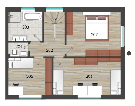 Rodinn� domy �erven� Hr�dek