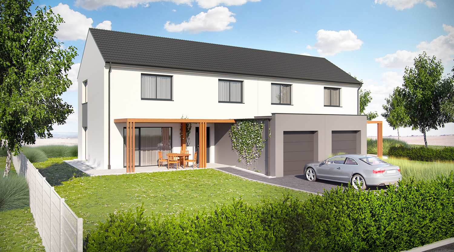 Rodinn� domy �erven� Hr�dek